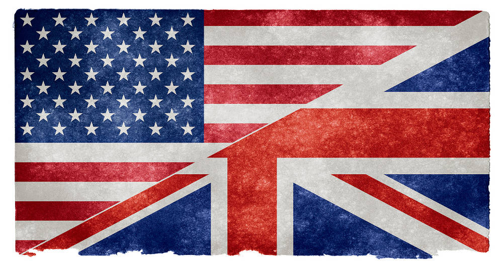 UK and US flags