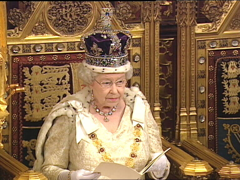 Queen of England Giving Speech